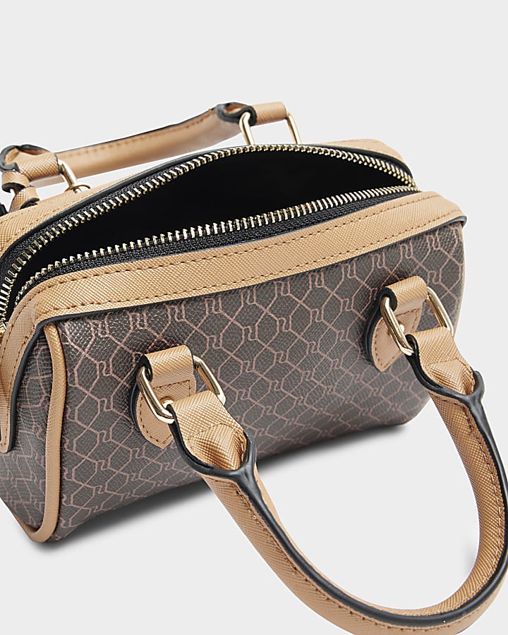 Brown monogram bowler mini cross body bag