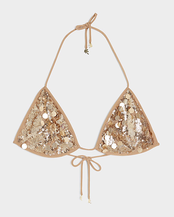 Rose gold sequin bralet