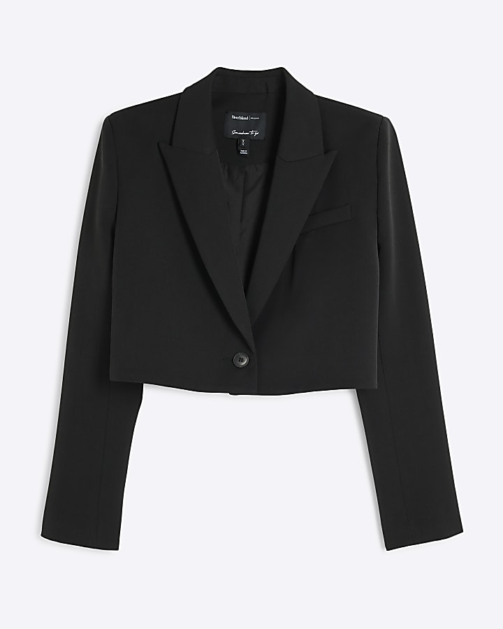 Black Crop Blazer
