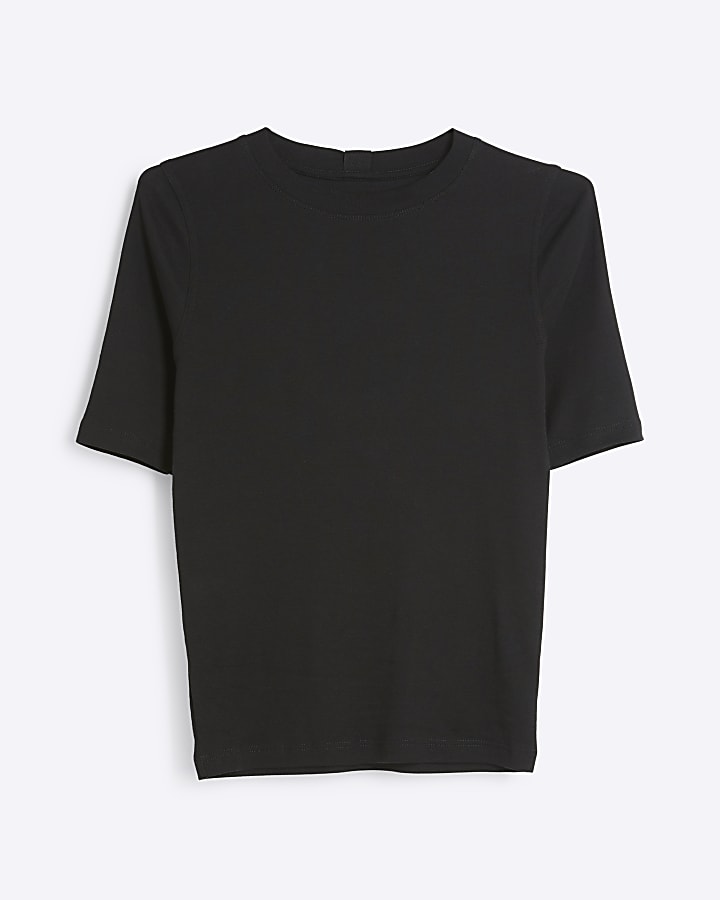 Black Short Sleeve Fitted T-shirt