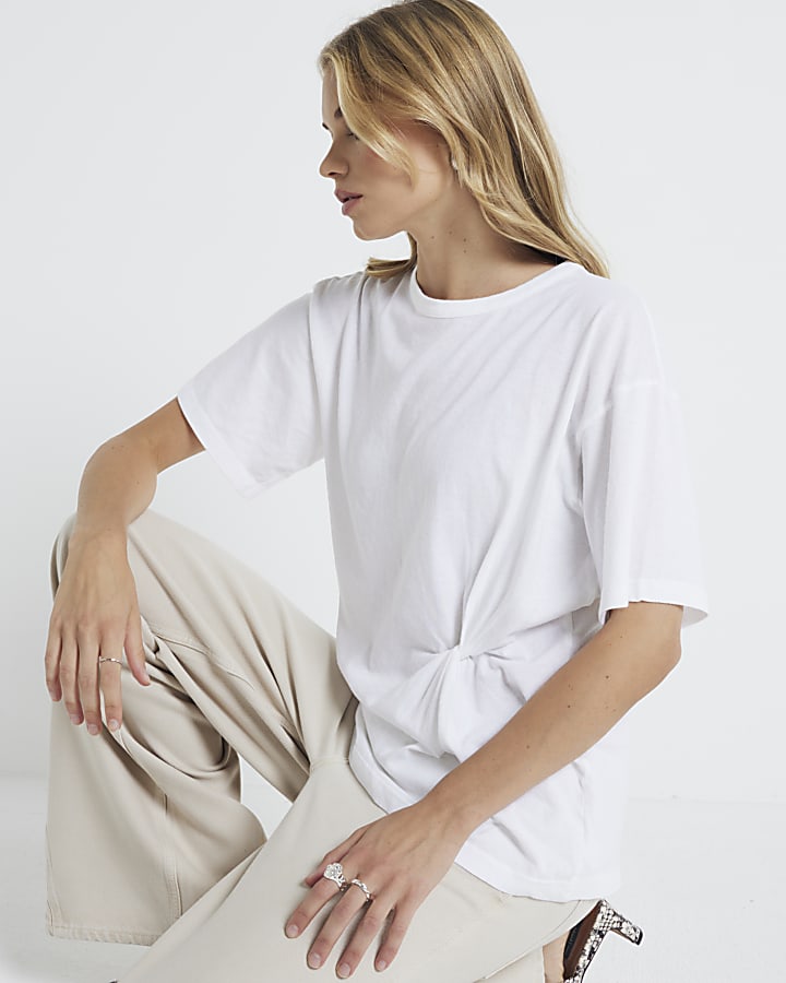 White twist t-shirt