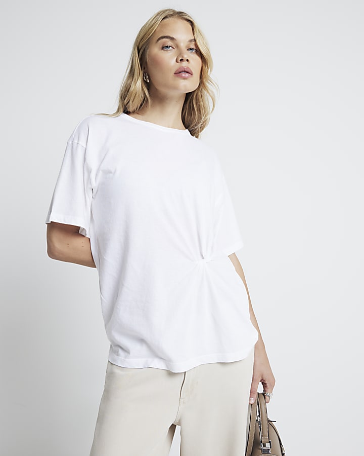 White twist t-shirt