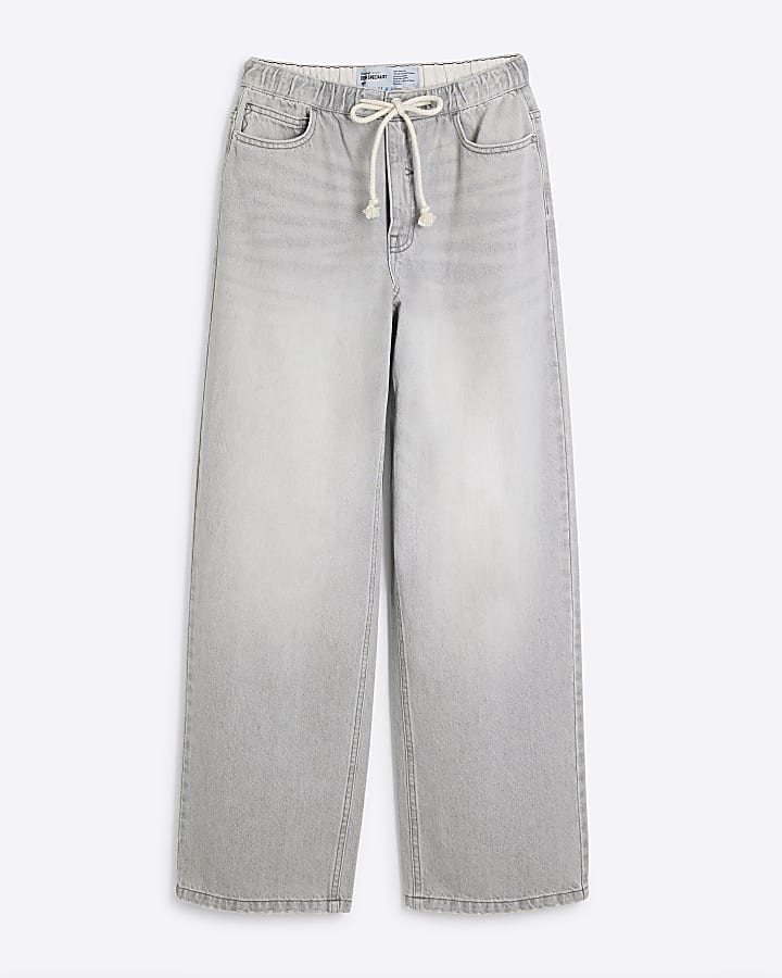 Grey Elasticated Waist Jeans