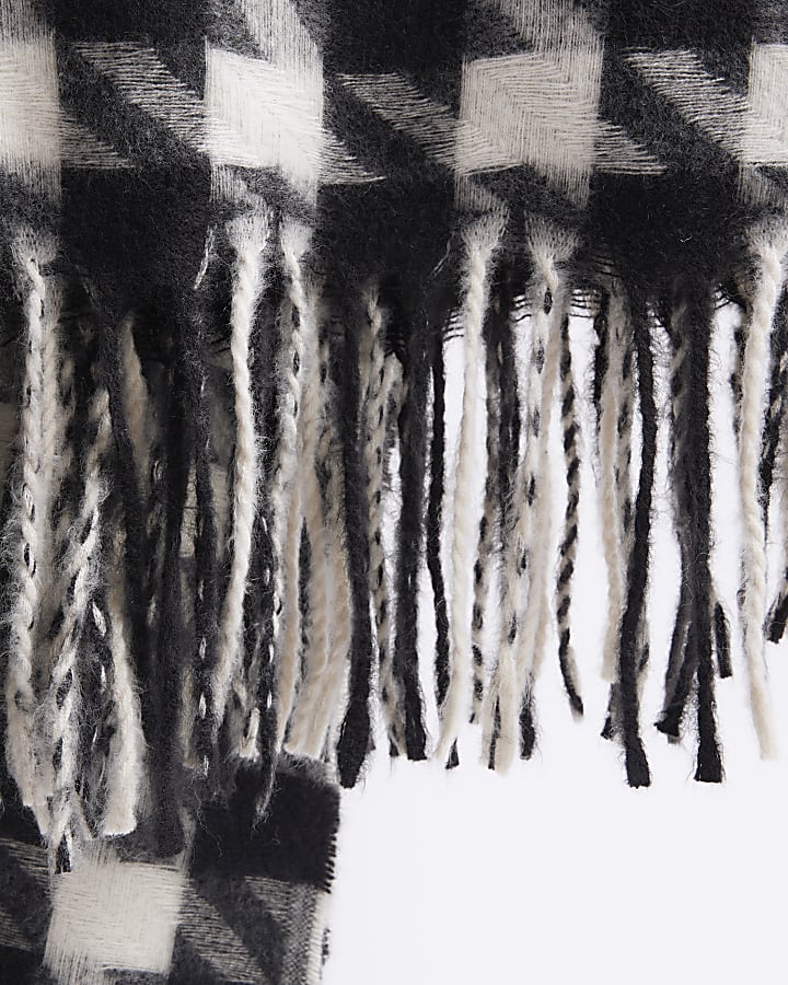 Black Dogtooth Scarf