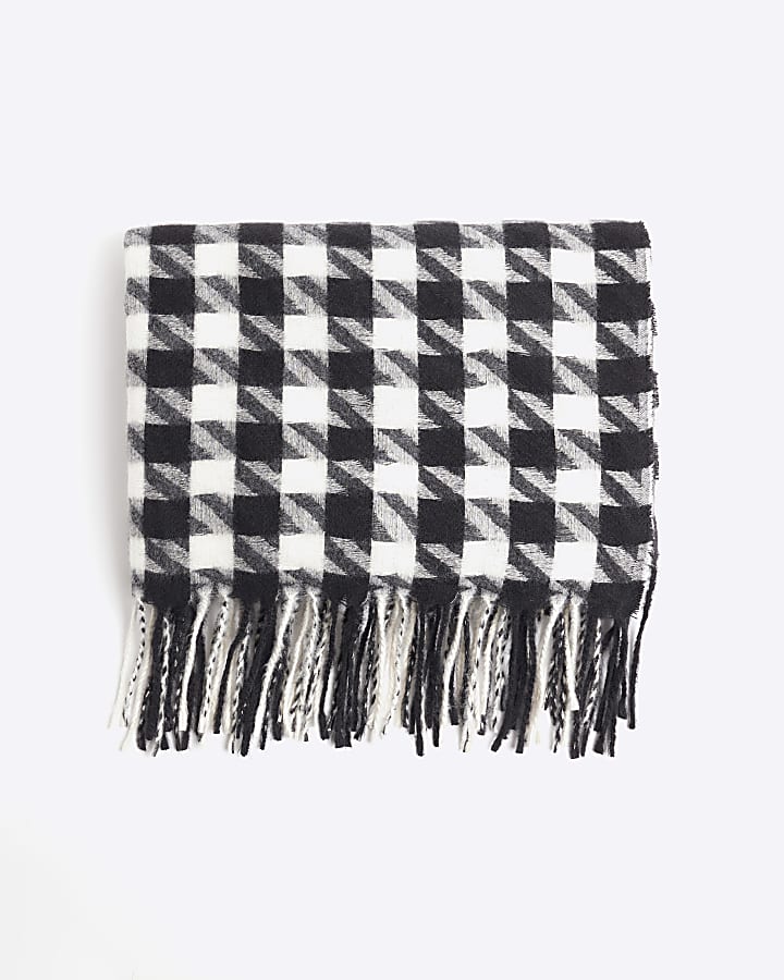 Black Dogtooth Scarf
