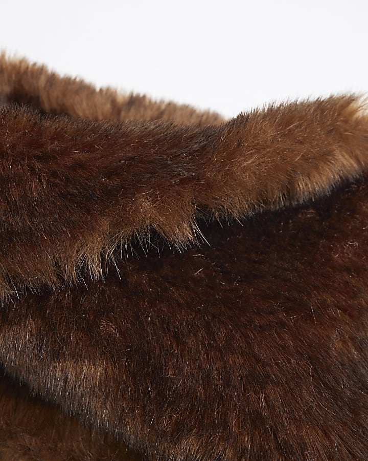 Brown Faux Fur Snood