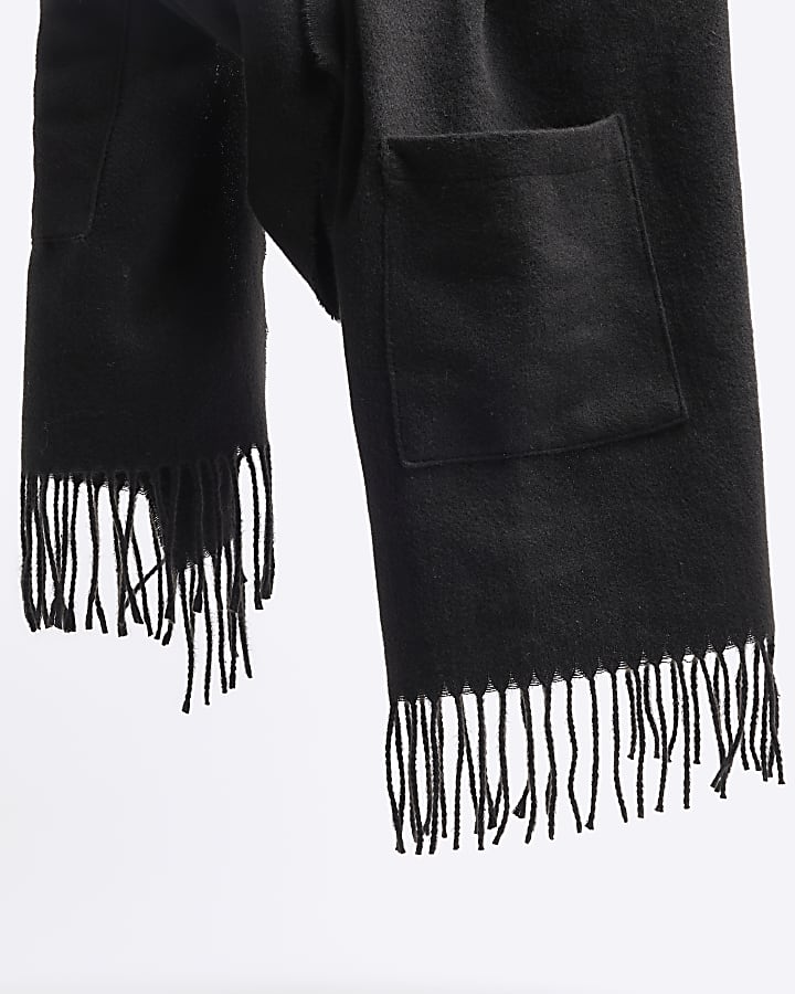 Black Pocket Scarf