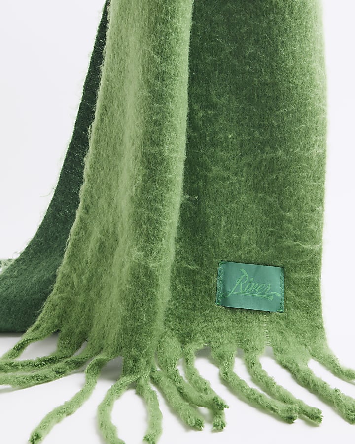 Green Ombre Chunky Scarf