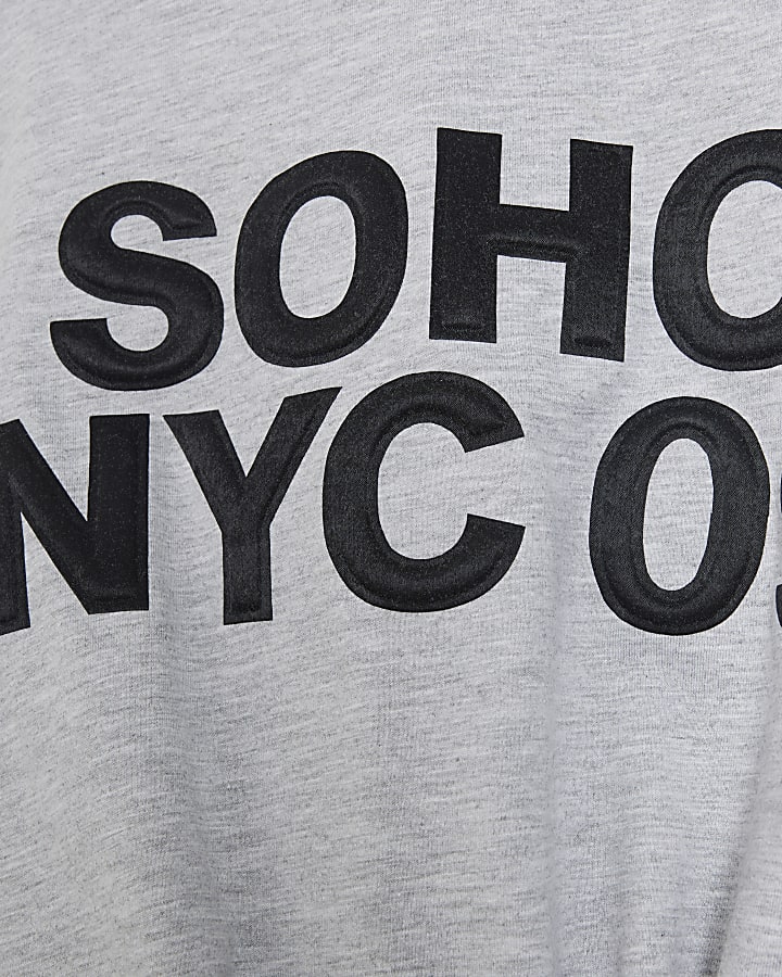 Grey graphic Soho NYC t-shirt