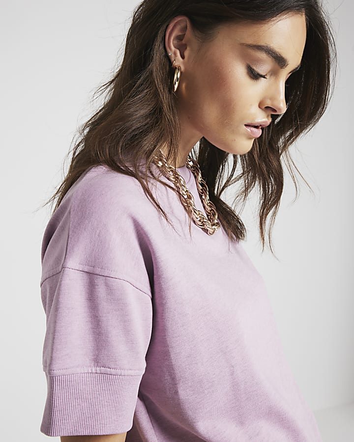 Pink Sweatshirt T shirt River Island