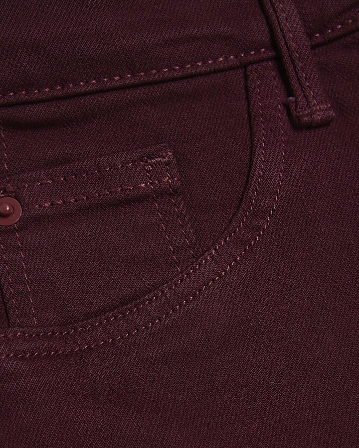 Red Mid Rise Molly Skinny Jeans