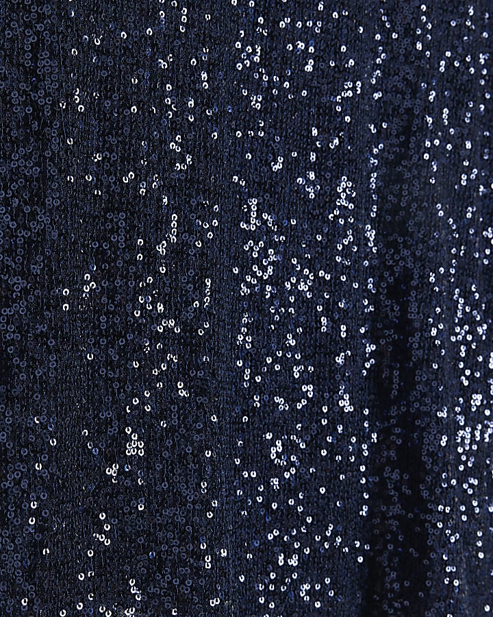 Navy sequin t-shirt