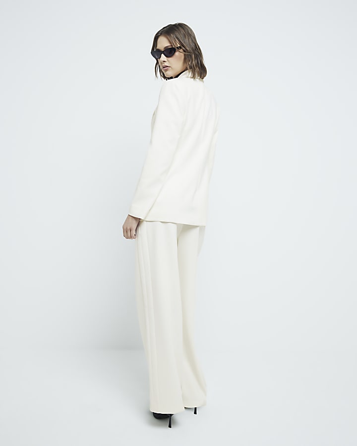 Cream Tuxedo Blazer