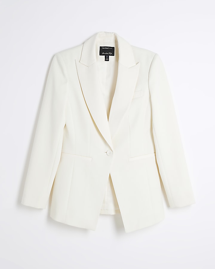 Cream Tuxedo Blazer