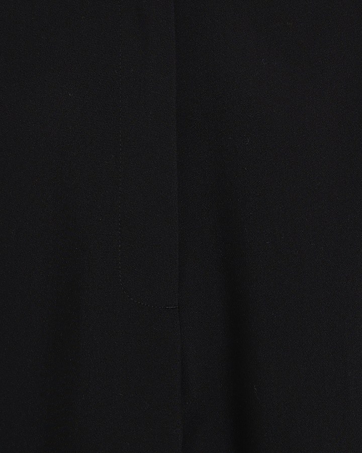 Black Satin Contrast Tux Cigarette Trousers