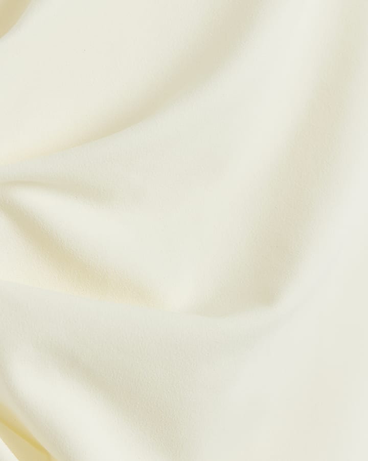 Cream Drape Shift Mini Dress