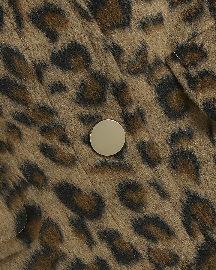 Brown leopard print trophy jacket