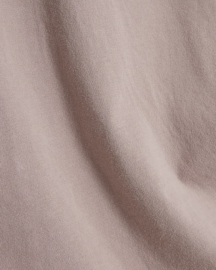 Pink washed ruched side t-shirt
