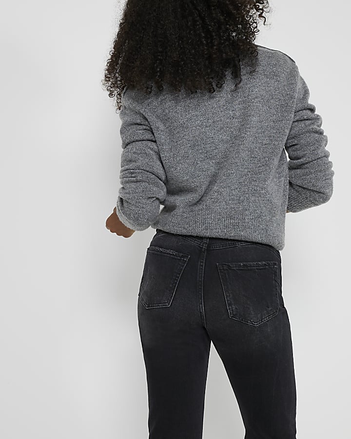 Black High Waisted bum sculpt Mom Jeans