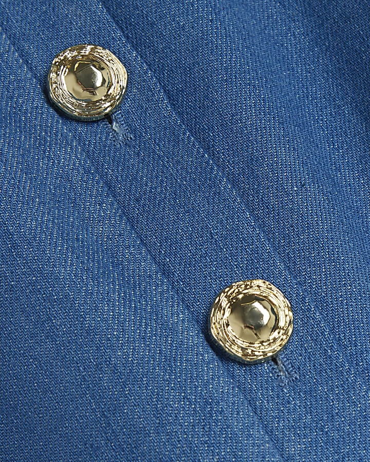 Blue Denim button up waistcoat