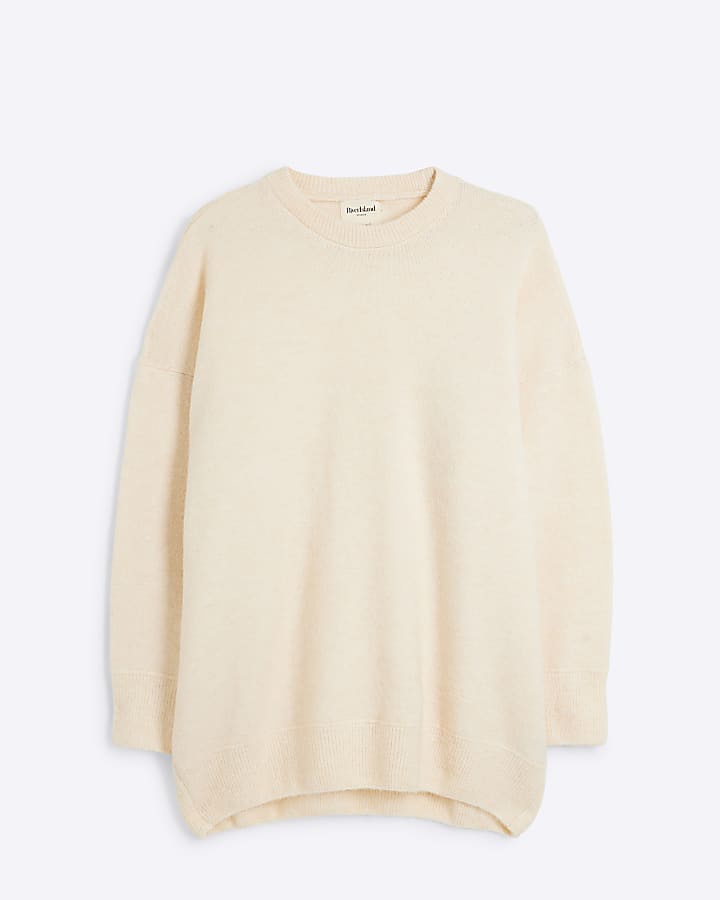 Cream oversized knit jumper