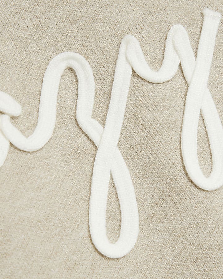 Beige 'Lazy Days' Graphic Hoodie