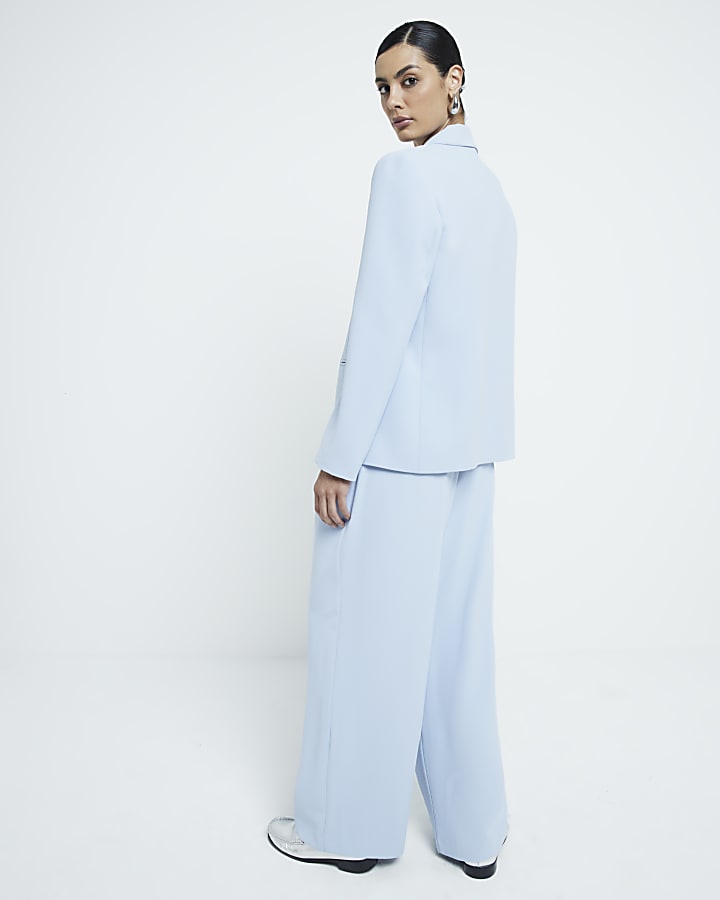 Blue wide leg trousers