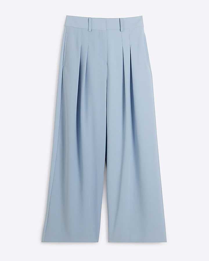 Blue wide leg trousers