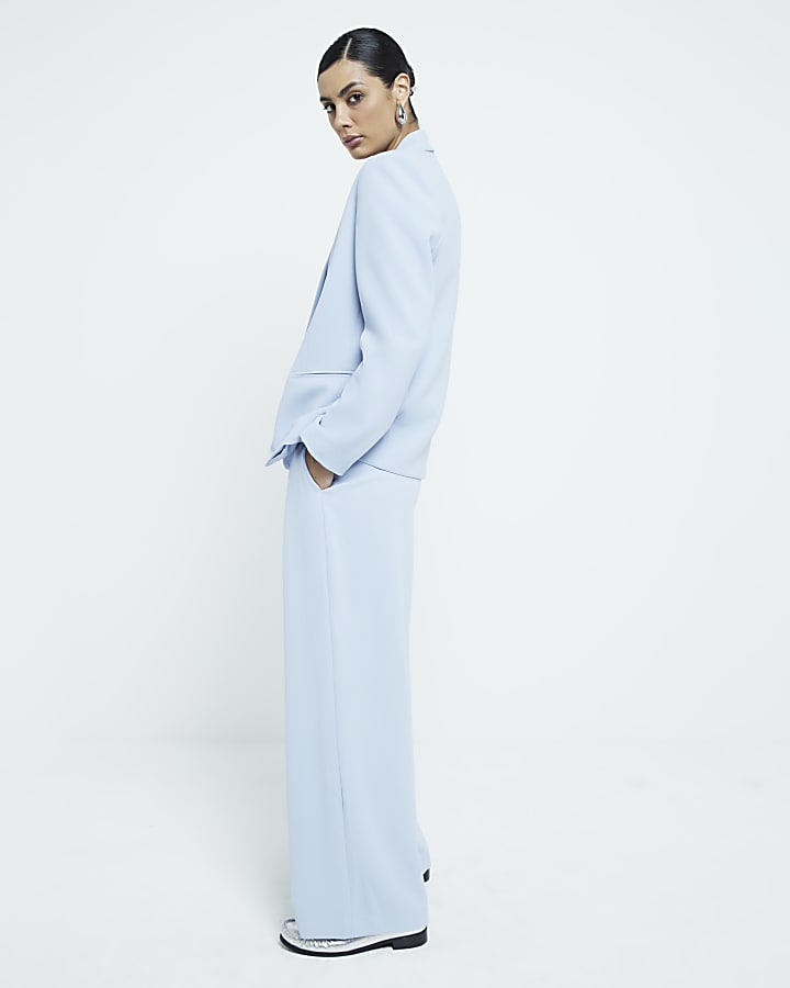 Blue wide leg trousers