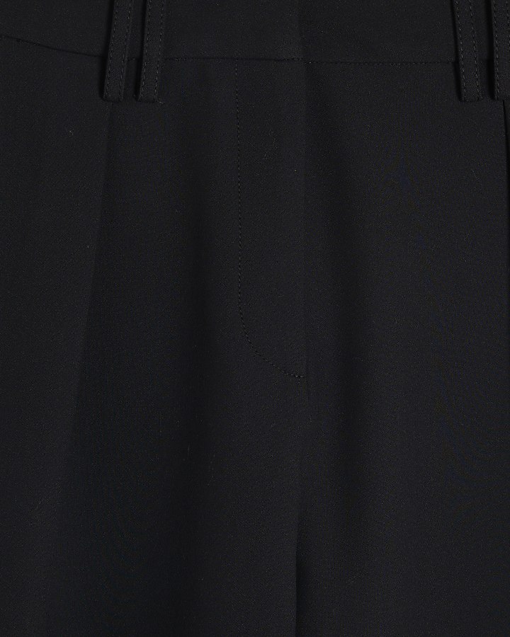 Black premium high waisted wide leg trousers
