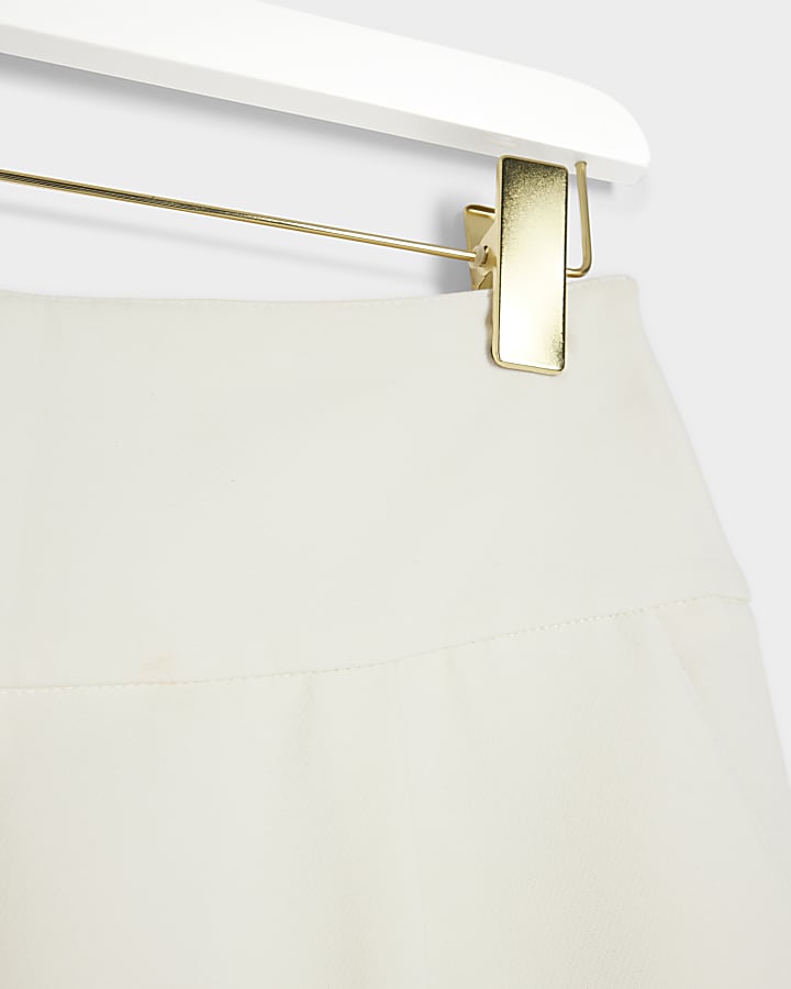Cream premium High Waisted Straight Trousers