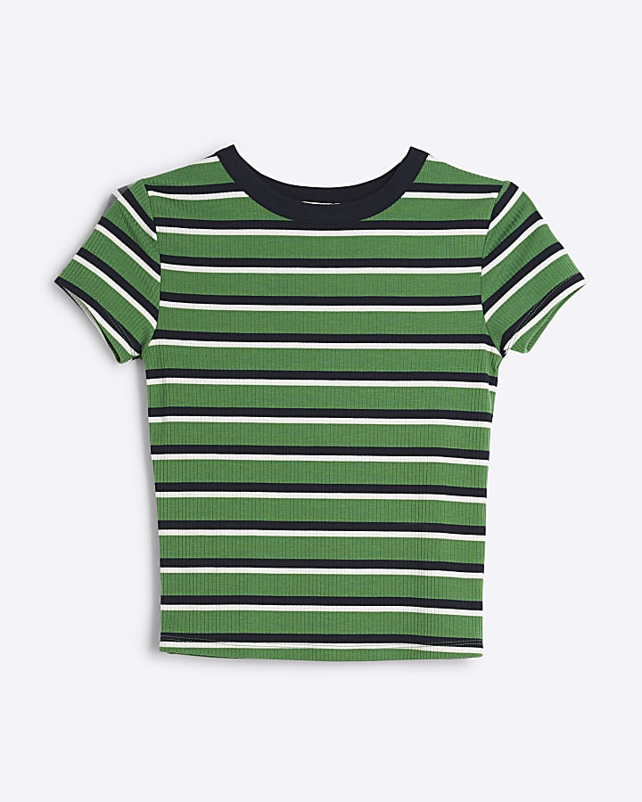 Green Stripe Baby T-shirt