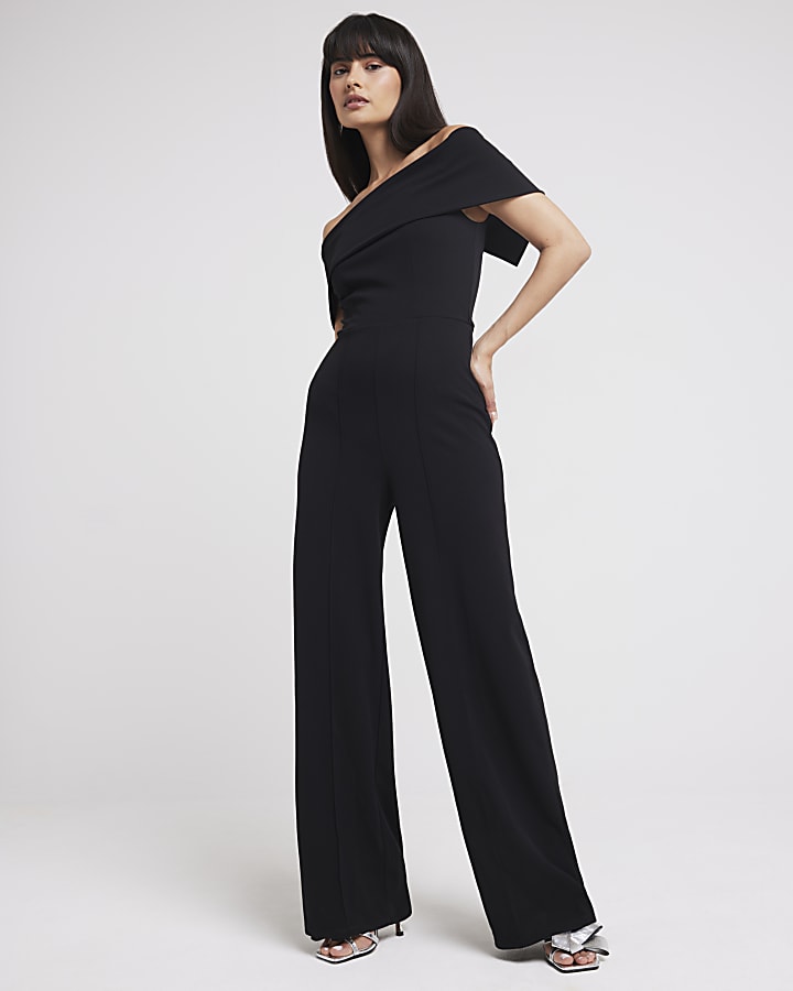 Black Bardot Jumpsuit