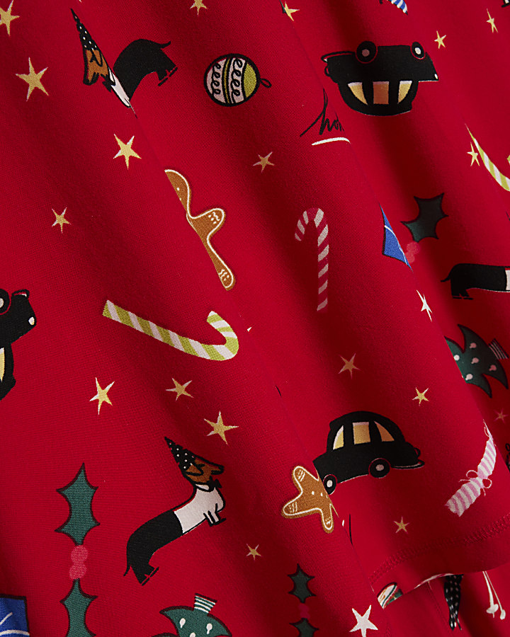 Adults Unisex Red Family Christmas Pyjamas