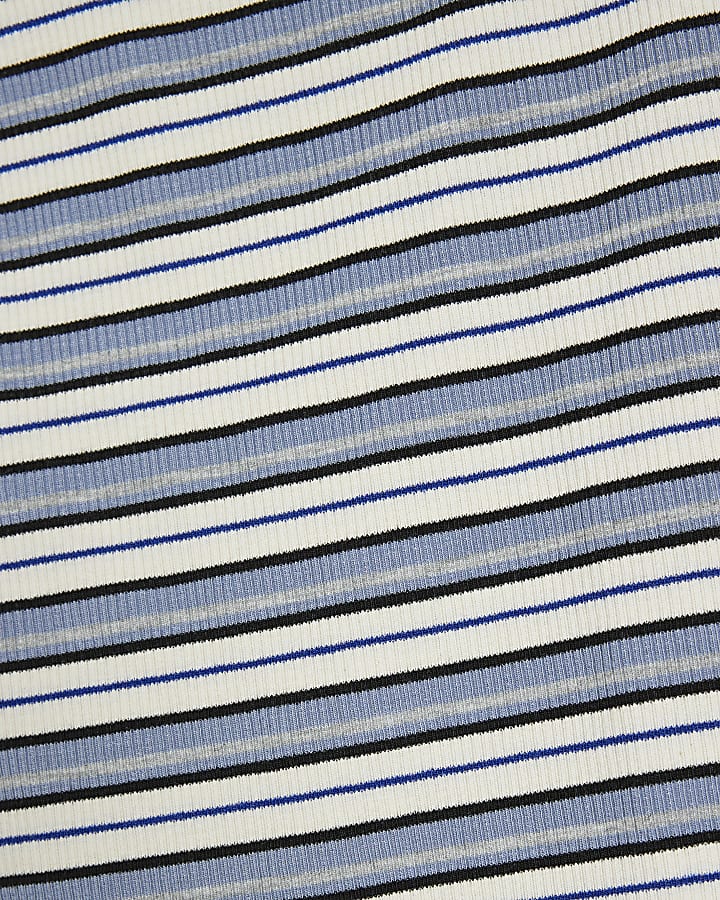 Blue Stripe Mini Skirt