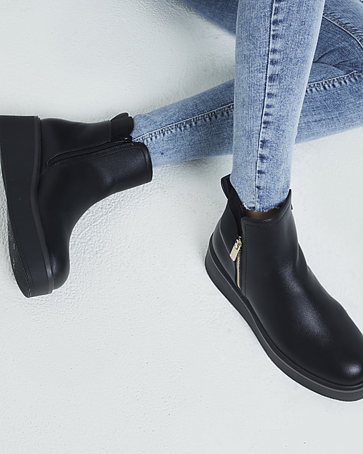 Rubber sole wedge ankle boots online