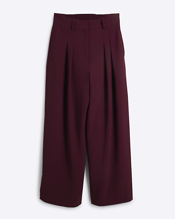 Red Wide Leg Trousers