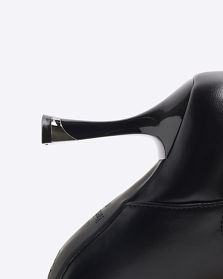 Black Sock Heeled Chelsea Boots