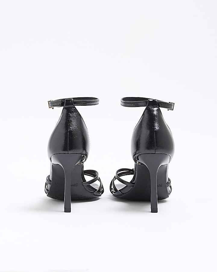 Black Closed Back Heeled Sandals