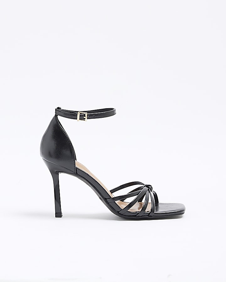 Black Closed Back Heeled Sandals