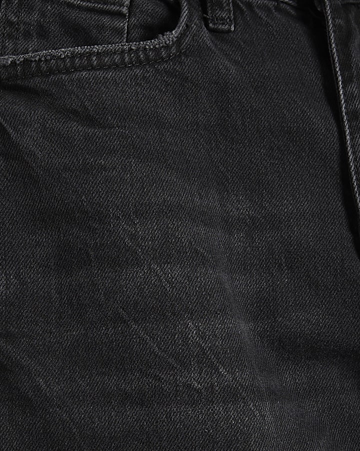 Petite Black High Waisted Mom jeans