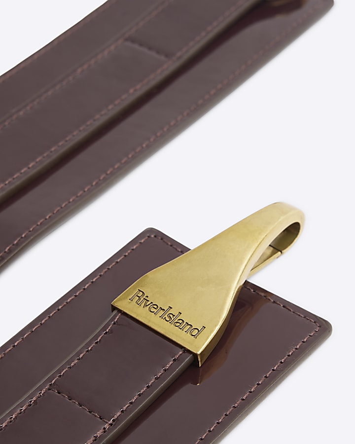 Red Elasticated Lobster Clip Belt