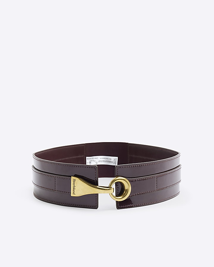 Red Elasticated Lobster Clip Belt