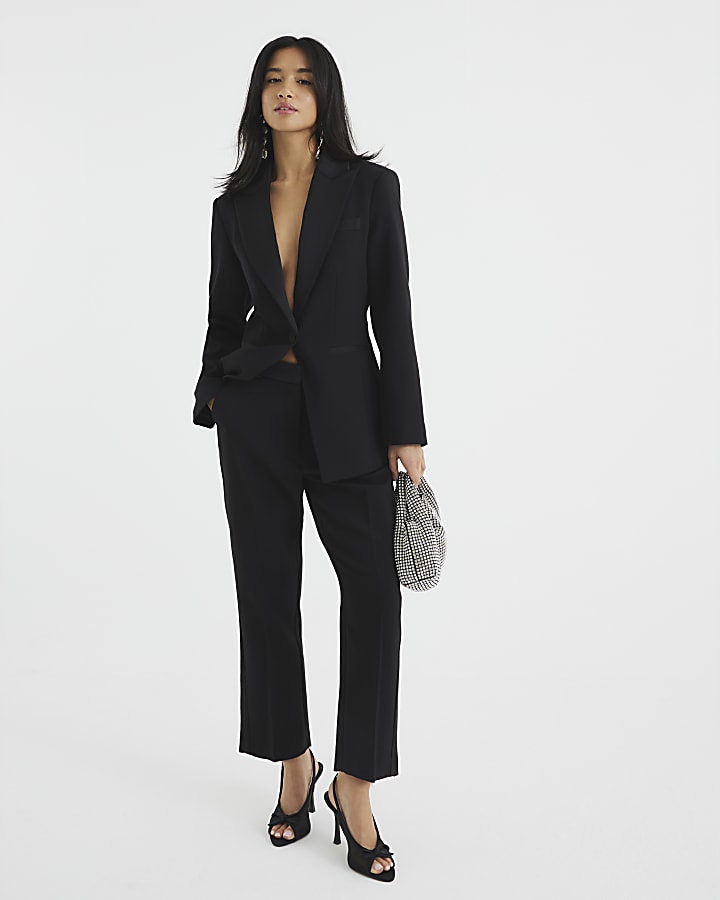 Petite Black Tailored Trousers