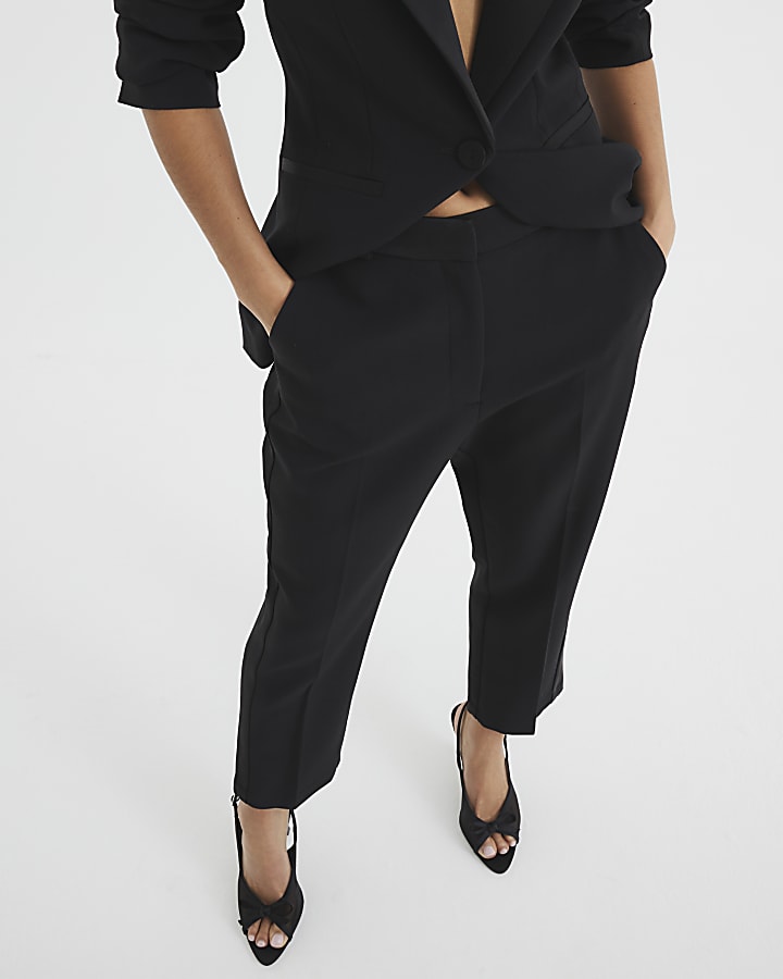 Petite Black Tailored Trousers