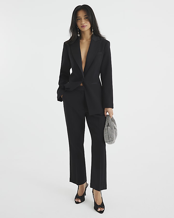 Petite Black Tuxedo Blazer