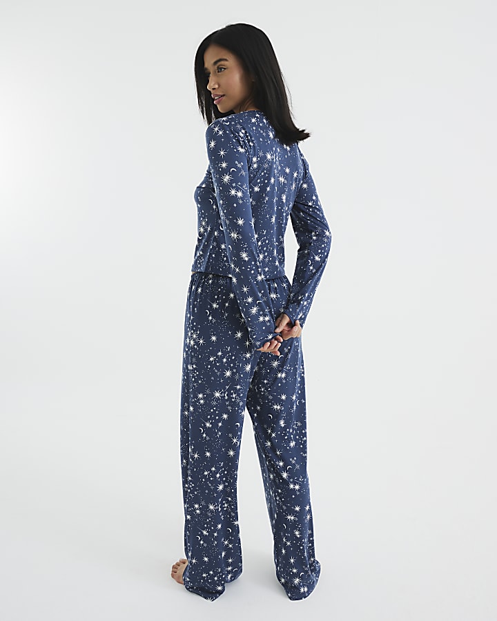 Petite Navy Star Pyjama Set