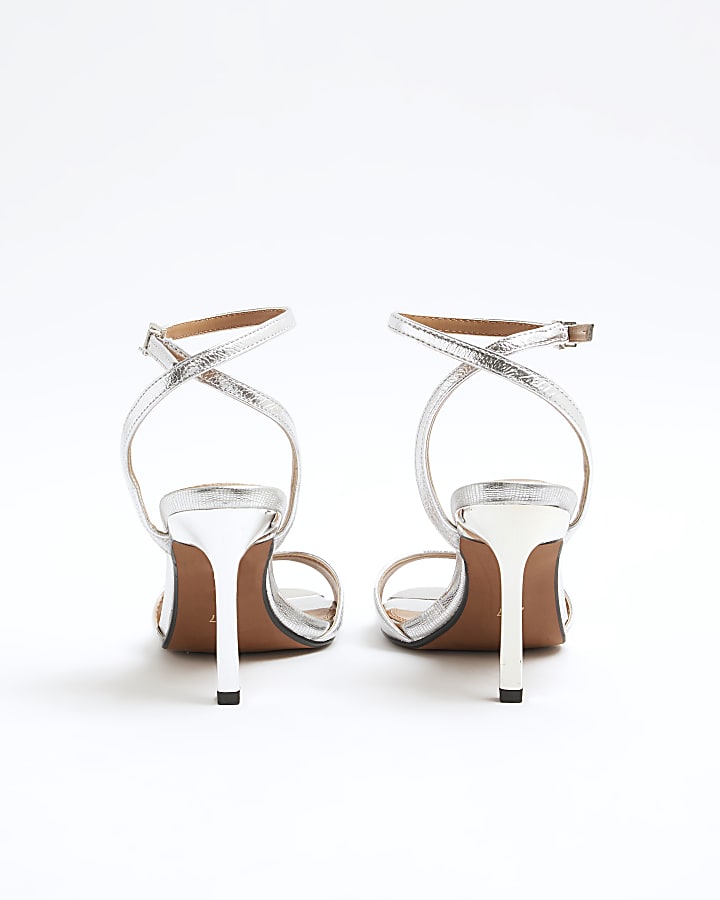 Silver Heeled Sandals