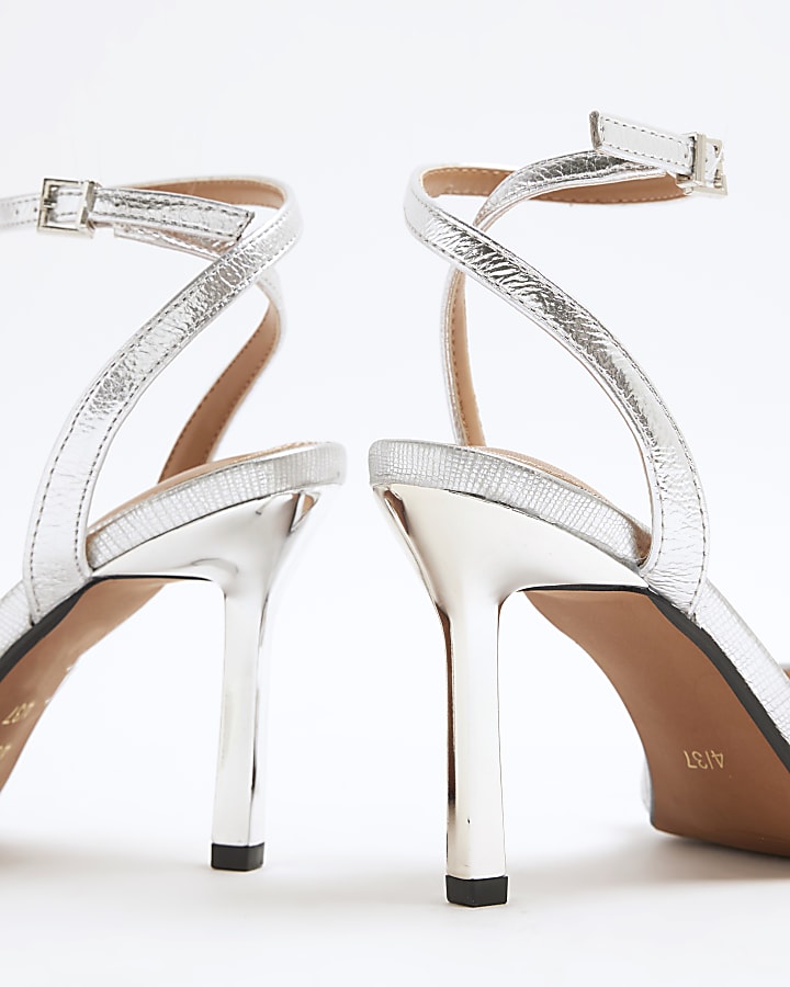 Silver Heeled Sandals