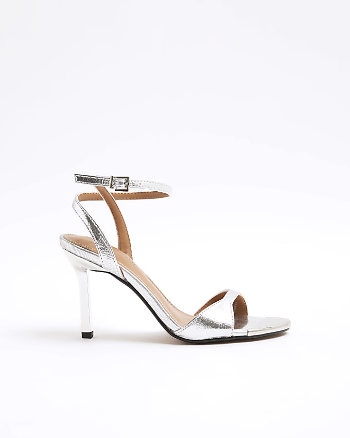 Silver Heeled Sandals
